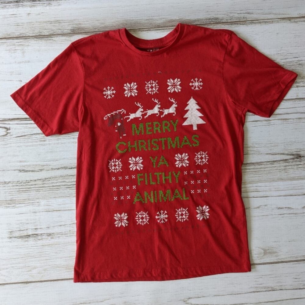 Ugly Sweater Christmas Tee Shirt Men's sz Large